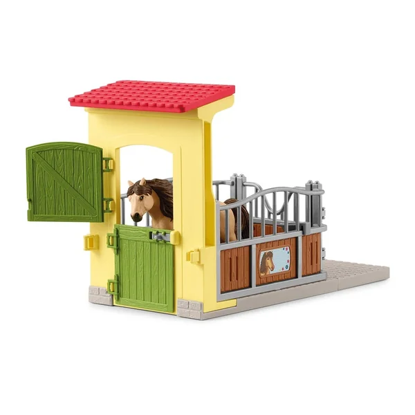 Schleich - Farm World - Pony Box With Iceland Pony Stallion - Toy Playsets - 42609
