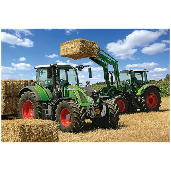 Schmidt Spiele - Fendt 724 Vario, Fendt 716 Vario with front loader Cargo 4x85 100 Pcs - Puzzles