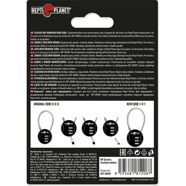 Serrure Repti Planet avec code numérique