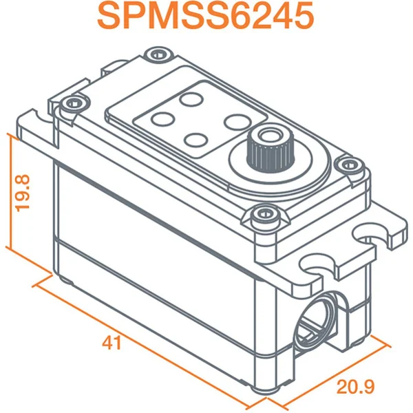 Servo Spektrum S6245 Auto Haute vitesse Couple élevé 19.1kg.cm 0.06s/60° 23T