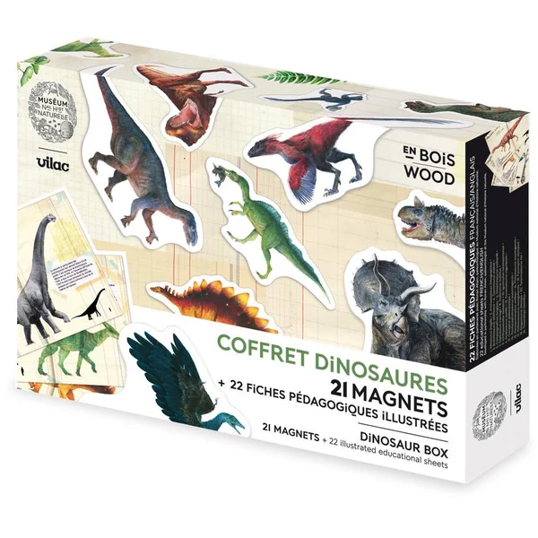 SET DE 21 MAGNETS DINOSAURES MUSEUM
