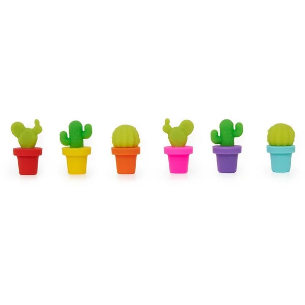 SET OF 6 DRINK MARKERS - FIESTA! - MULTICOLOR - CACTUS