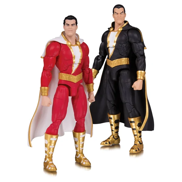 SHAZAM & BLACK ADAM PACK 2 FIGURINES DC ESSENTIALS DC COLLECTIBLES 18 CM