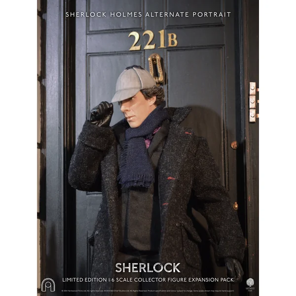 SHERLOCK: 221B ENTRANCE (DELUXE SIGNATURE EDITION, inclus une tête exclusive Sherlock Deerstalker) - diorama pour figurine articulée 1/6 30 cm