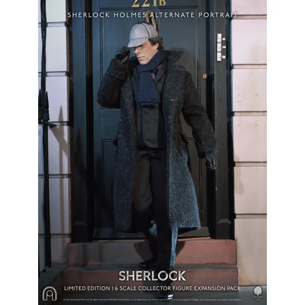 SHERLOCK: 221B ENTRANCE (DELUXE SIGNATURE EDITION, inclus une tête exclusive Sherlock Deerstalker) - diorama pour figurine articulée 1/6 30 cm