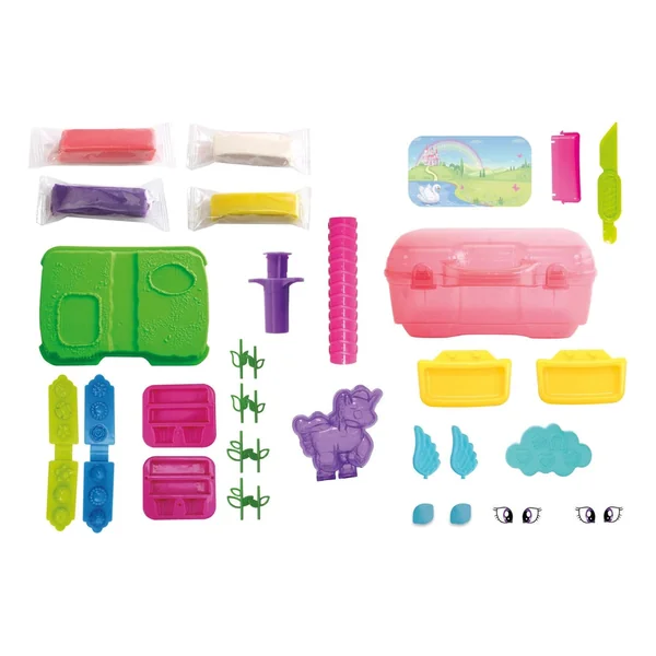 Simba - Art & Fun Unicorn Clay Set in Suitcase - Clay & Modeling Dough