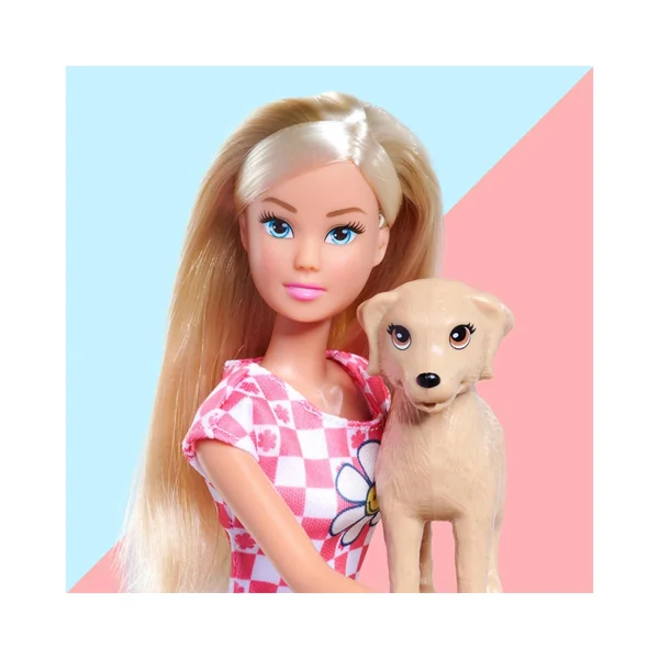 Simba - Dolls Playsets - Steffi Love Dog Fun Doll with Puppy - 3 Years - Interactive Pet Play