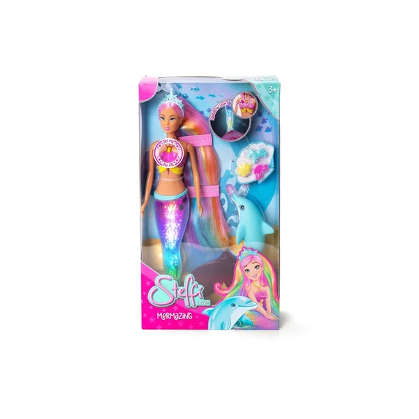 Simba - Dolls - Steffi Love Mermaizing Mermaid Doll - Light-Up Tail - 3 Years