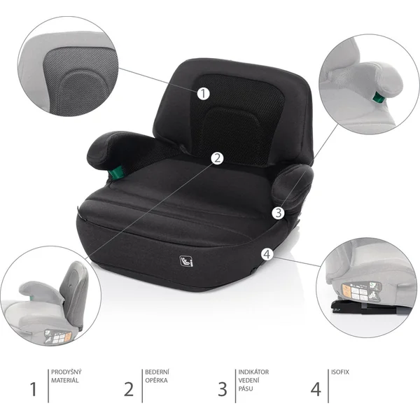 Siège auto iBooster i-Size, Night Black
