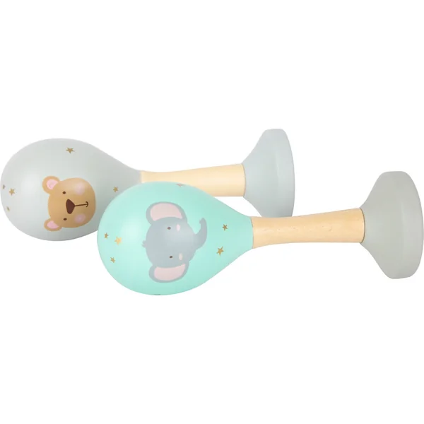 Small Foot Maracas en bois Pastel ensemble de 2 pièces