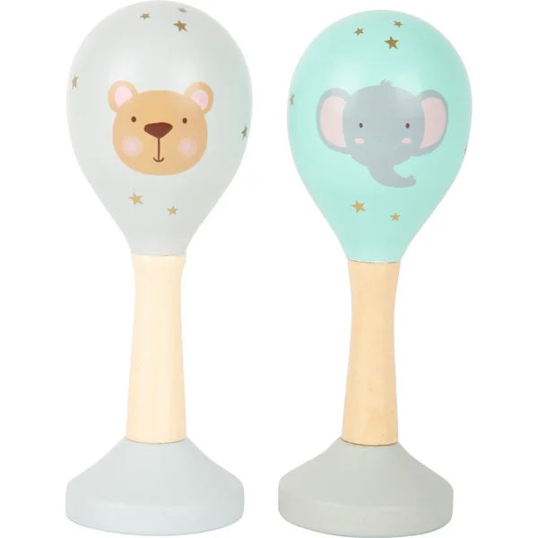 Small Foot Maracas en bois Pastel ensemble de 2 pièces