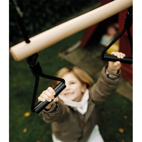 Small foot Trapèze avec anneaux de gymnastique Black Line