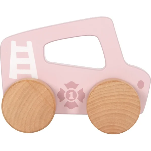 small foot Voiture en bois à pousser Rose