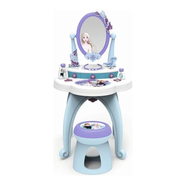 Smoby La Reine des Neiges 2 Coiffeuse 2 en 1 avec tabouret