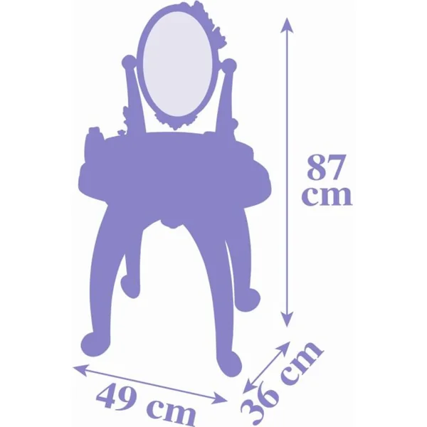 Smoby La Reine des Neiges 2 Coiffeuse 2 en 1 avec tabouret