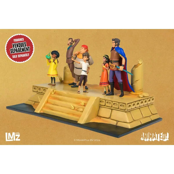 Socle décor Les Mystérieuses Cités d'Or les ruines du temple LMZ Collectibles ANIMATED! 2024