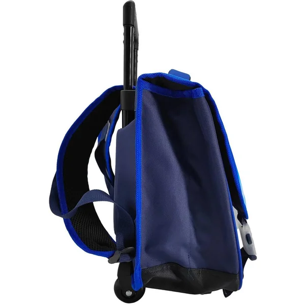 SONIC - CARTABLE A ROULETTES 41CM PRIME MARINE MATIERE POLYESTER, DIMENSION CM : 41X40X 13. 2 COMPARTIMENTS