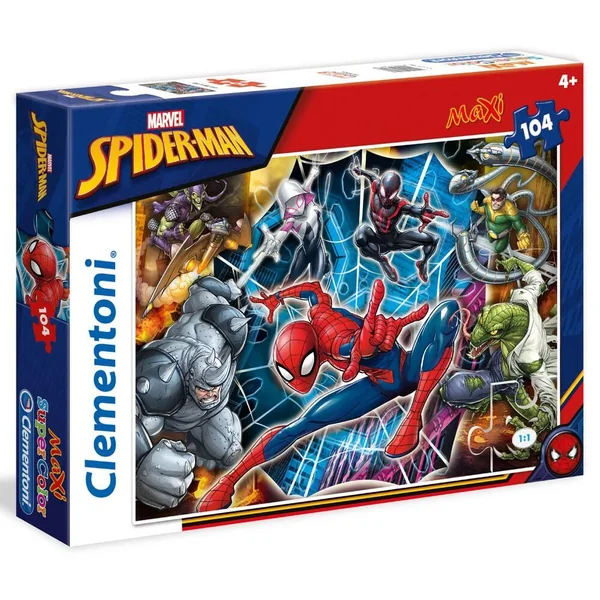 SPIDERMAN - PUZZLE SUPERCOLOR 104 PIECES MAXI
