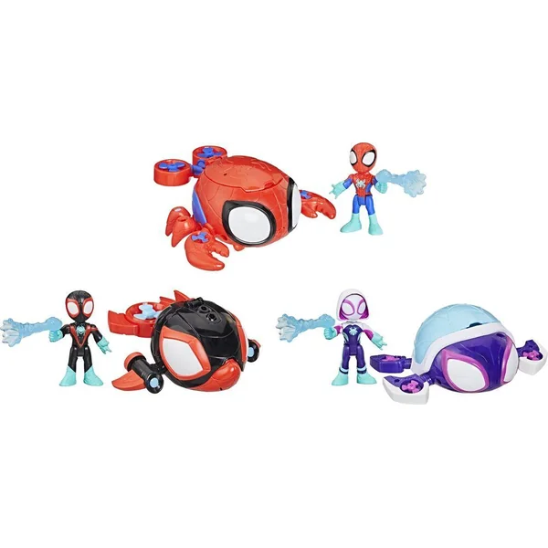SPIDEY ET SES AMIS EXTRANSFORMERS ORDINAIRES - WATER-WEBS - FIGURINE ET VOITURE