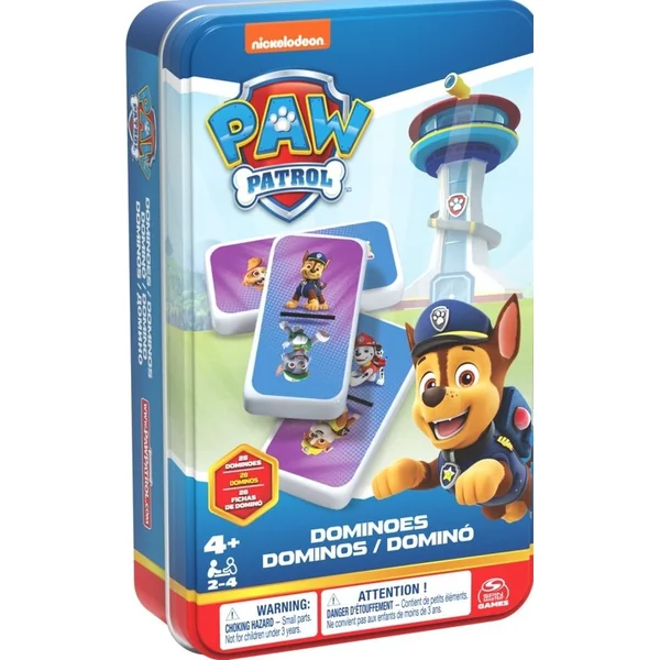 Spin Master Paw Patrol domino dans une boîte en métal