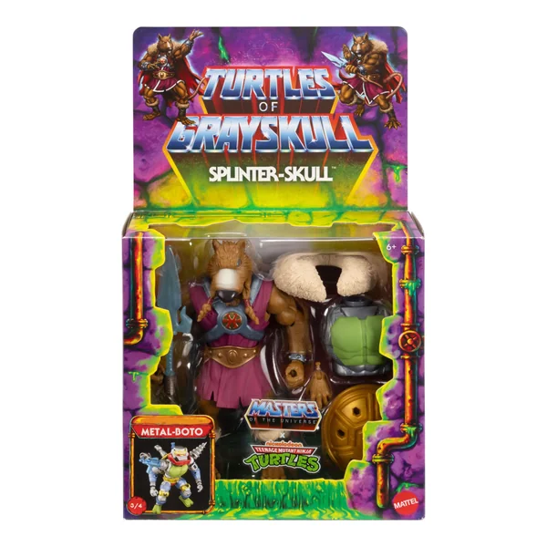 Splinter-Skull figurine Deluxe MOTU x TMNT Turtles of Grayskull Mattel 14 cm