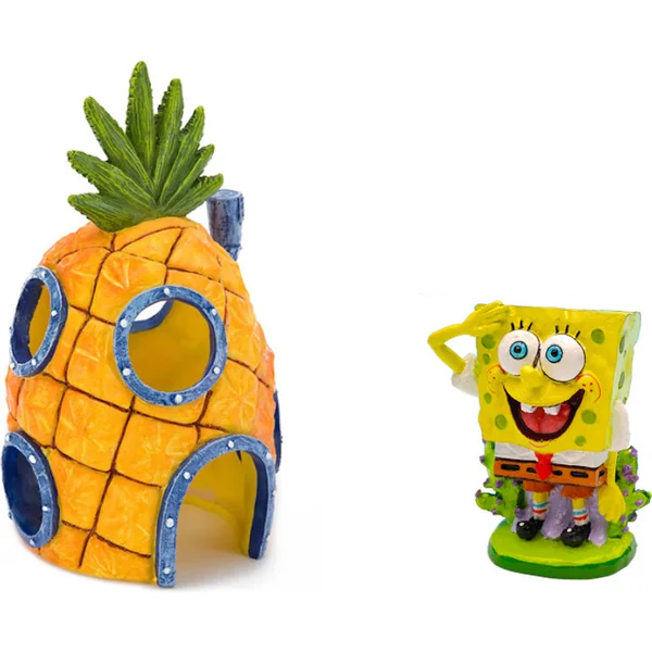 SpongeBob et maison ananas, décorations pour aquarium