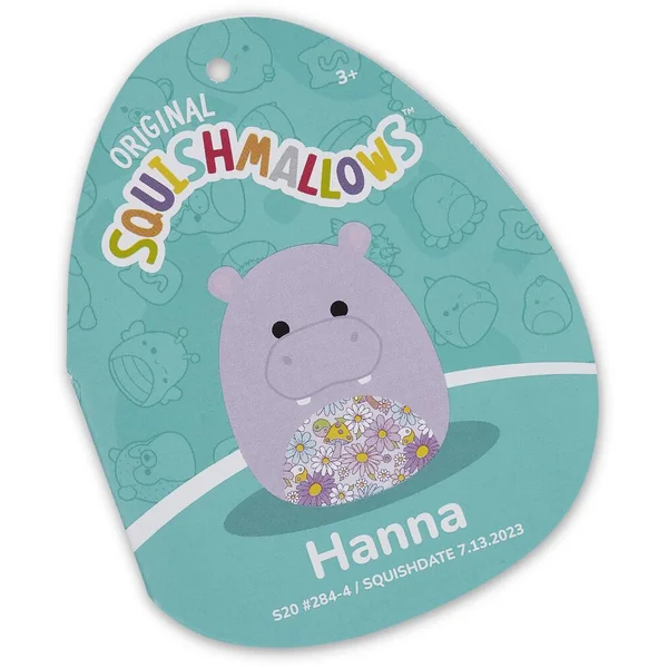 SQUISHMALLOWS PELUCHE 50 CM - HANNA L'HIPPOPOTAME