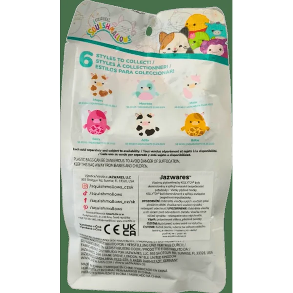 SQUISHMALLOWS Peluche Mystère parfumée, 13 cm - vaches marines