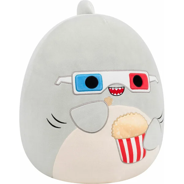 Squishmallows Requin gris avec pop-corn Gordon, 35 cm