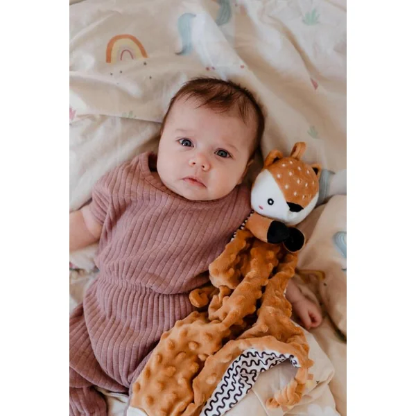 Srnka babyted, endormisseur anneau de dentition, hochet peluche 25x25cm