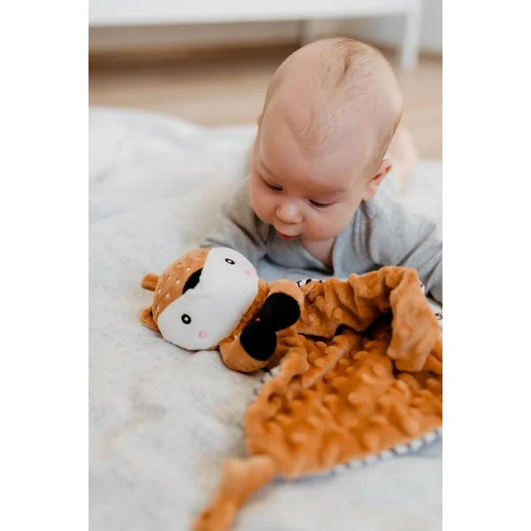 Srnka babyted, endormisseur anneau de dentition, hochet peluche 25x25cm