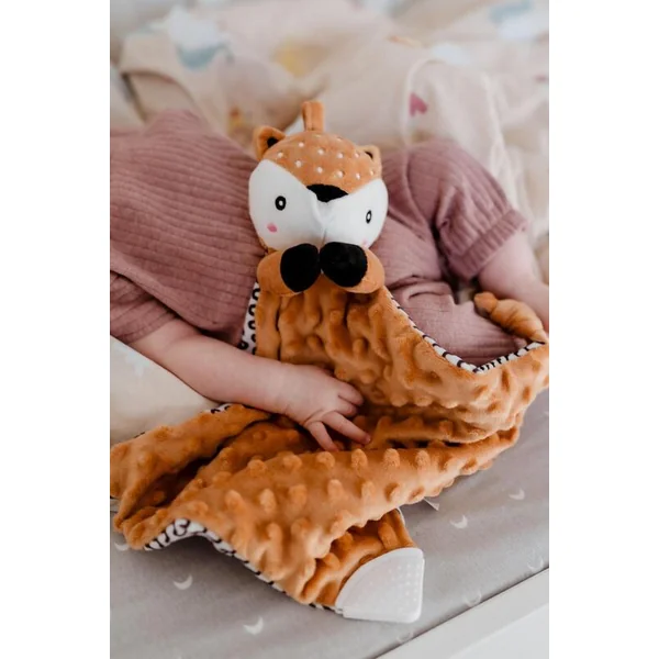 Srnka babyted, endormisseur anneau de dentition, hochet peluche 25x25cm