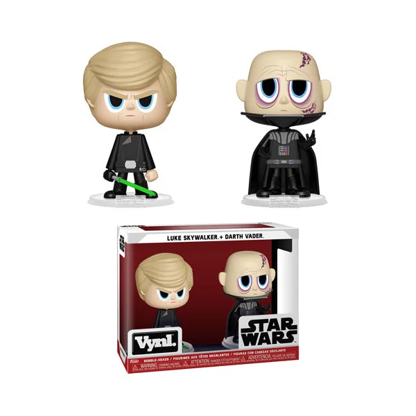 STAR WARS: LUKE SKYWALKER + DARTH VADER, FUNKO VYNL - coffret de 2 figurines vinyl 10 cm