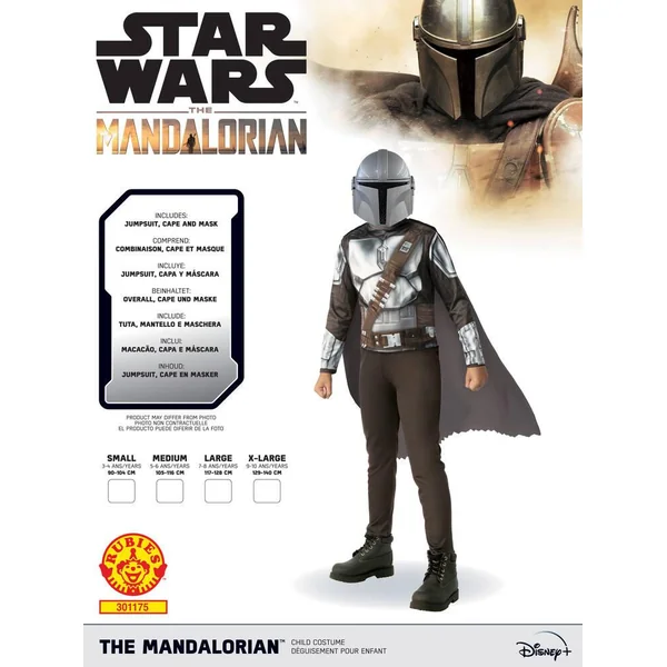 STAR WARS - THE MANDALORIAN - DEGUISEMENT - TAILLE L 7-8 ANS