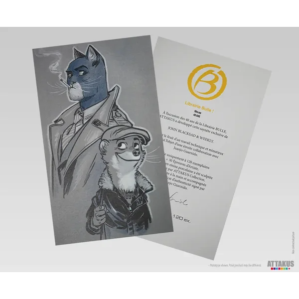Statuette Blacksad paré à tirer & Weekly - Edition Spéciale Librairie Bulle Attakus 2023 (C830b)