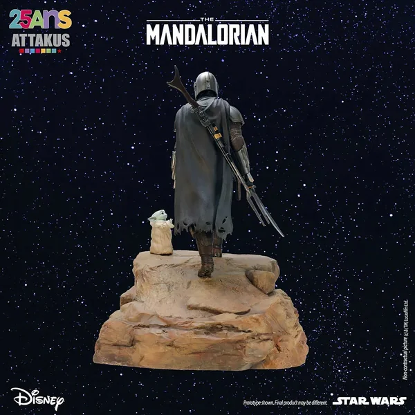 Statuette de collection Attakus Star Wars The Mandalorian & Grogu, diorama collector Classic Collection 1:5 2024 (sw108)