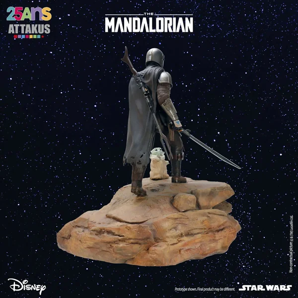 Statuette de collection Attakus Star Wars The Mandalorian & Grogu, diorama collector Classic Collection 1:5 2024 (sw108)