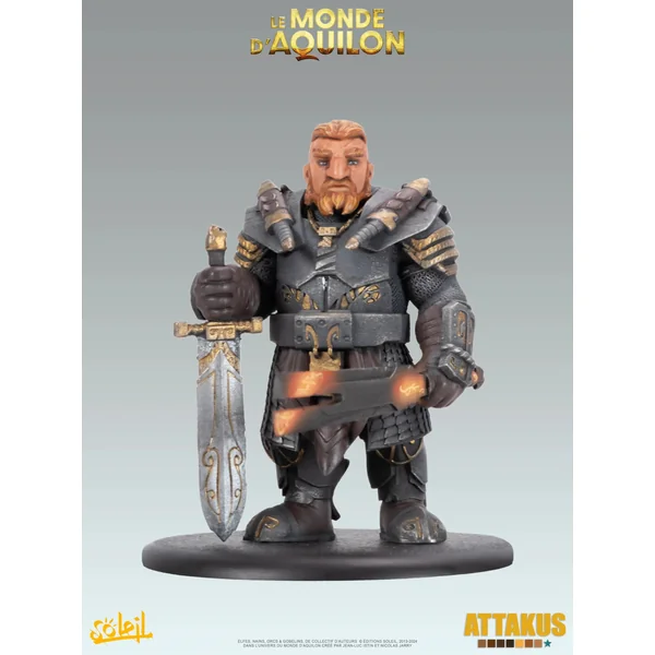 Statuette de collection Le Monde d'Aquilon - Nains - Redwin de la Forge - Gamme Diamant Attakus 2025 (C834)
