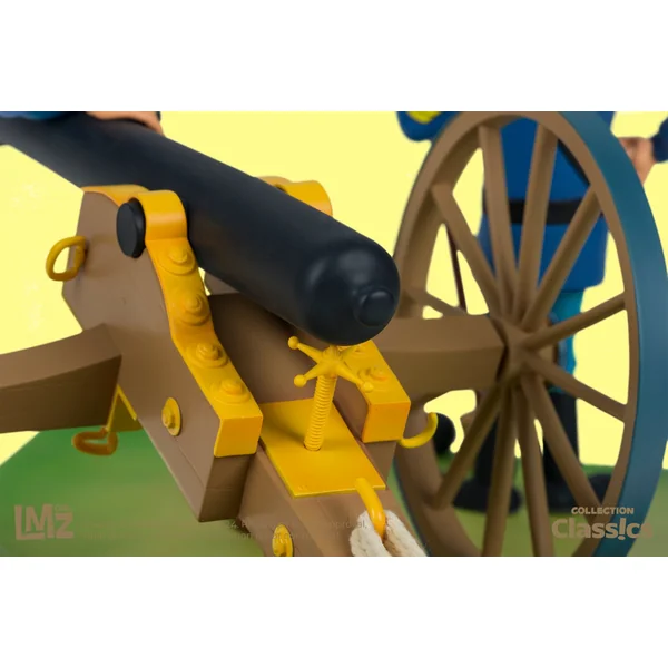 Statuette de collection Les Tuniques Bleues, Chesterfield, Blutch et le canon LMZ Collectibles 2024
