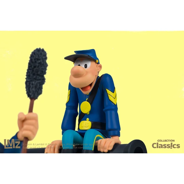 Statuette de collection Les Tuniques Bleues, Chesterfield, Blutch et le canon LMZ Collectibles 2024