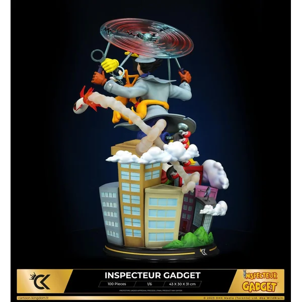 Statuette Inspecteur Gadget, Sophie et Finot 1/6 Cartoon Kingdom 2024