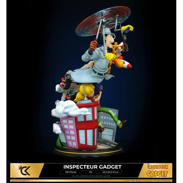 Statuette Inspecteur Gadget, Sophie et Finot 1/6 Cartoon Kingdom 2024