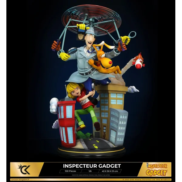 Statuette Inspecteur Gadget, Sophie et Finot 1/6 Cartoon Kingdom 2024