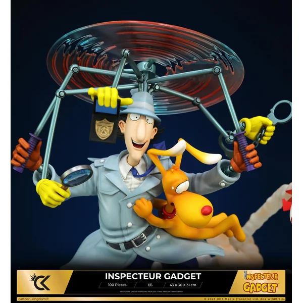 Statuette Inspecteur Gadget, Sophie et Finot 1/6 Cartoon Kingdom 2024