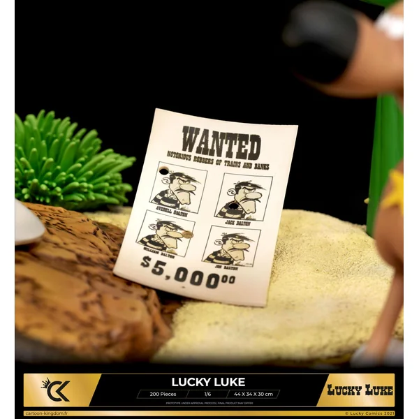Statuette Lucky Luke, Jolly Jumper et Rantanplan 1/6 Cartoon Kingdom 2024