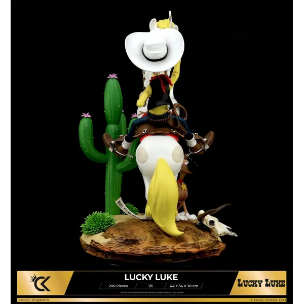 Statuette Lucky Luke, Jolly Jumper et Rantanplan 1/6 Cartoon Kingdom 2024