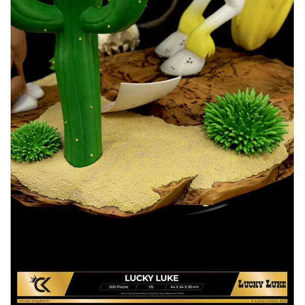 Statuette Lucky Luke, Jolly Jumper et Rantanplan 1/6 Cartoon Kingdom 2024