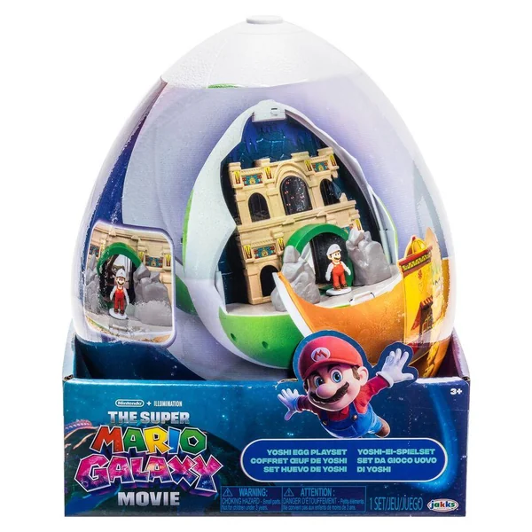 SUPER MARIO GALAXY LE FILM - PLAYSET ŒUF YOSHI 2 EN 1 + 2 FIGURINES DONT 1 EXCLUSIVE