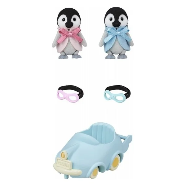 Sylvanian Families Bébés pingouins jumeaux avec voiture