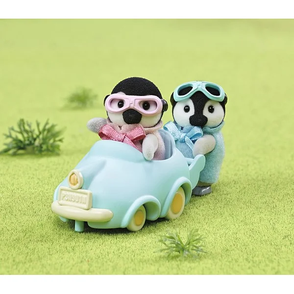 Sylvanian Families Bébés pingouins jumeaux avec voiture